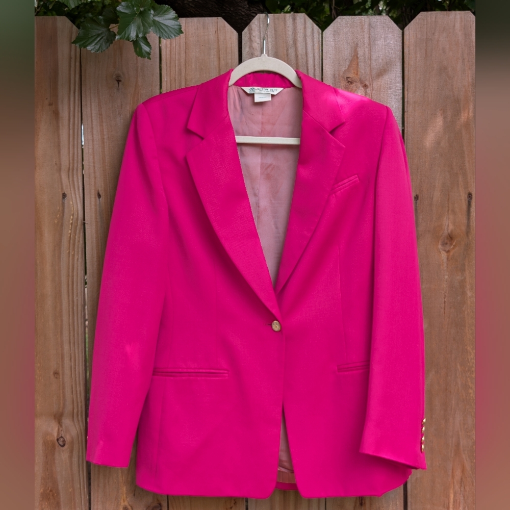 Austin Reed Hot Pink Single-Button Blazer